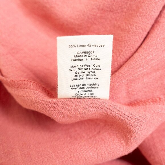 Jackson Rowe Rodina Oversized Color Block Linen Dress Sand / Hibiscus - Picture 12 of 12